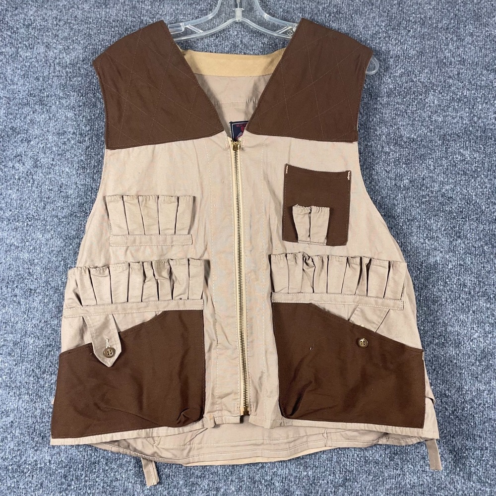 Vintage Red Head Hunting Vest Mens Medium Brown Shooting Pockets Lightweight 80s